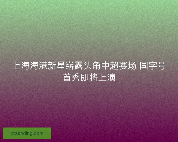 上海海港新星崭露头角中超赛场 国字号首秀即将上演
